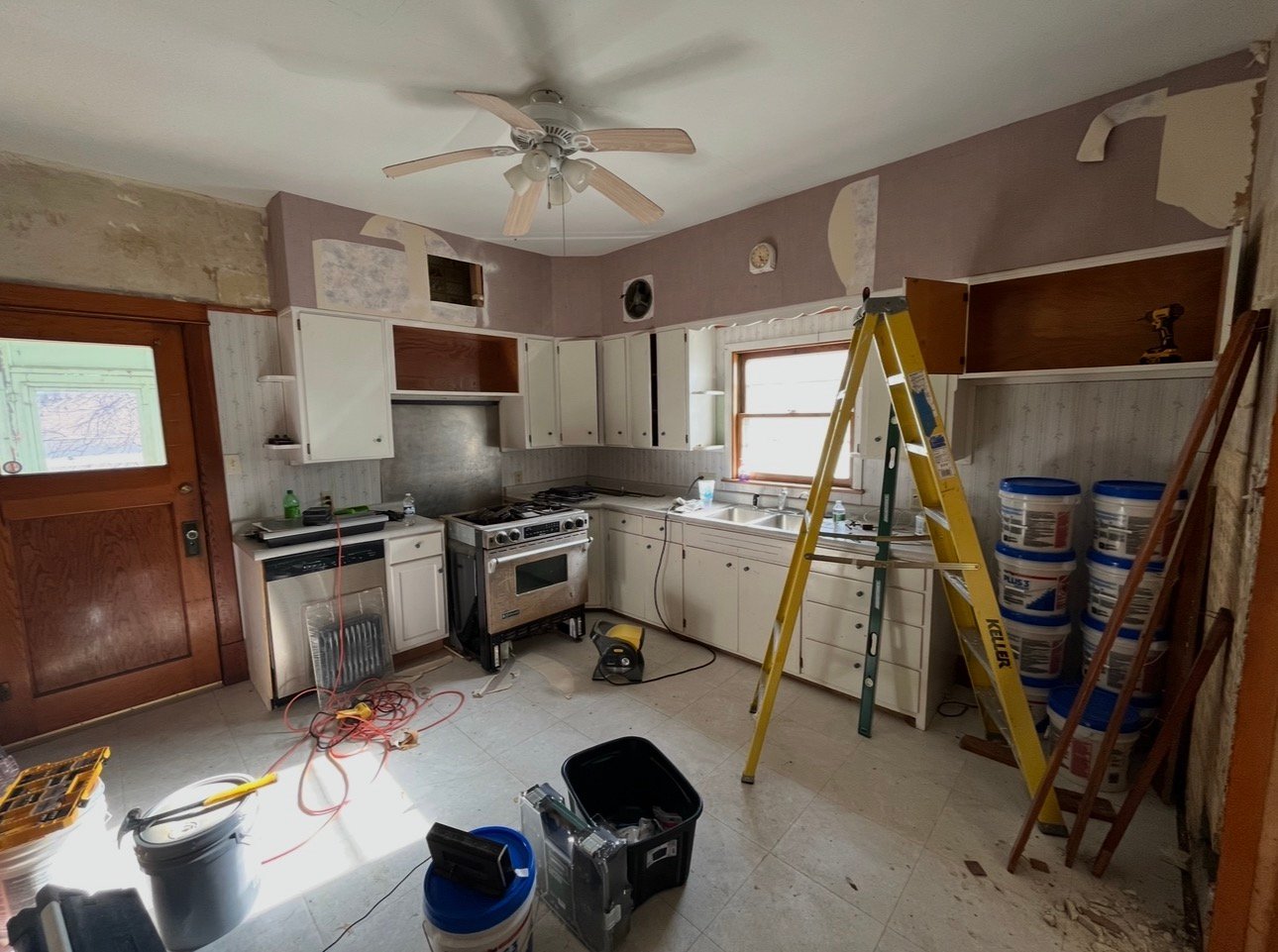 Kitchen during renovation before CashOffers4Houses completed the transformation